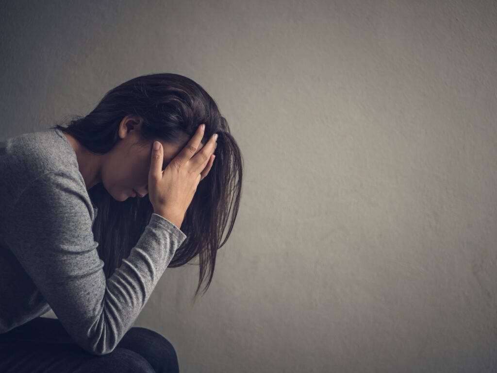 woman struggling with addiction