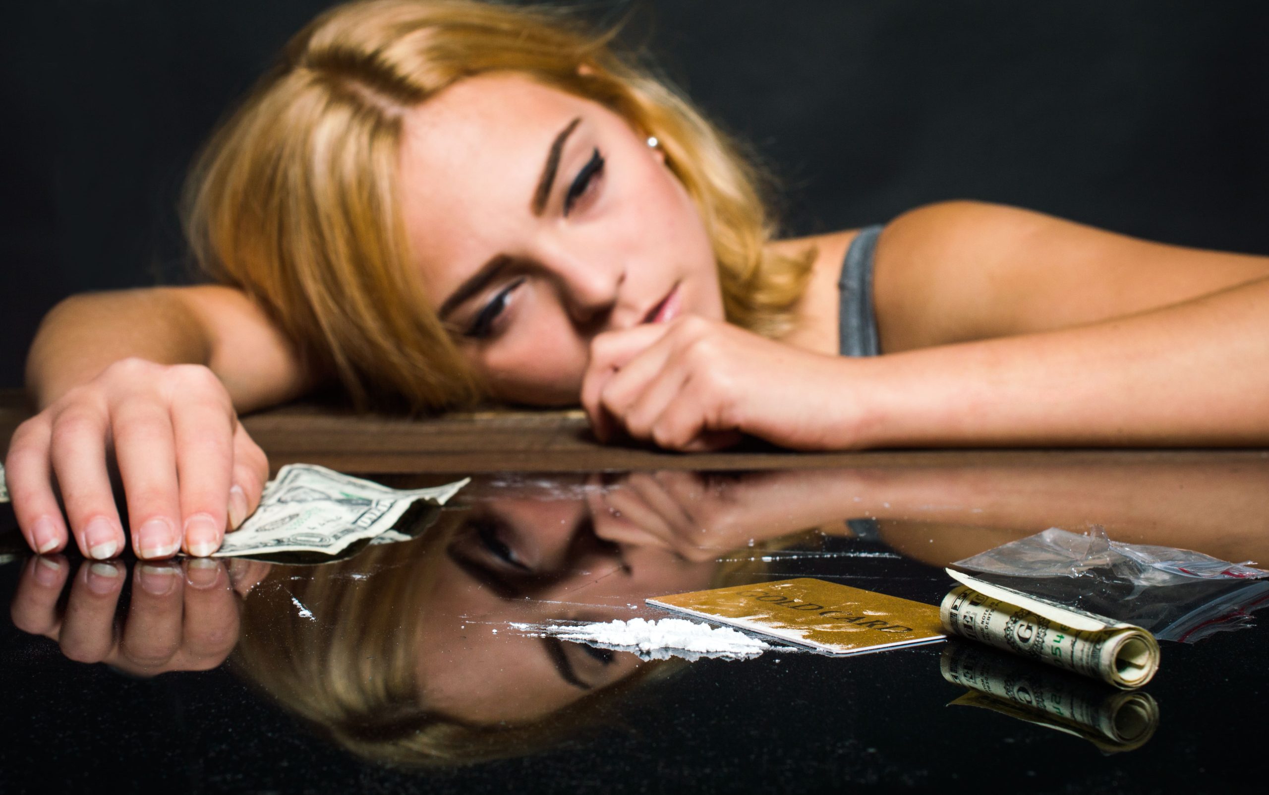 woman addicted to cocaine