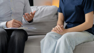 woman in dbt therapy