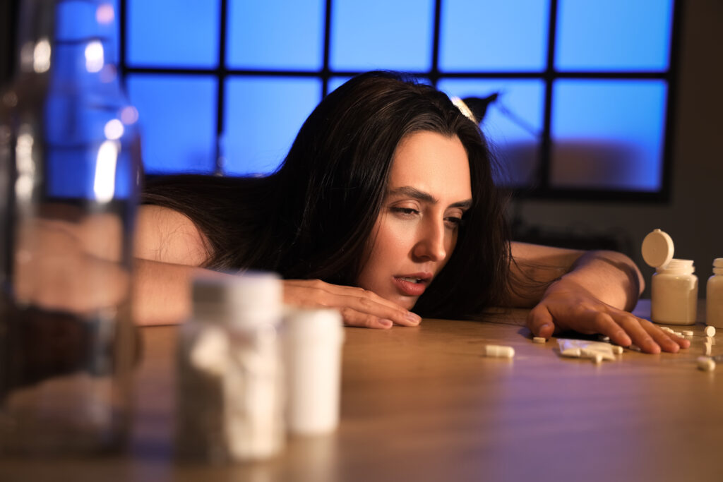 woman addicted to heroin