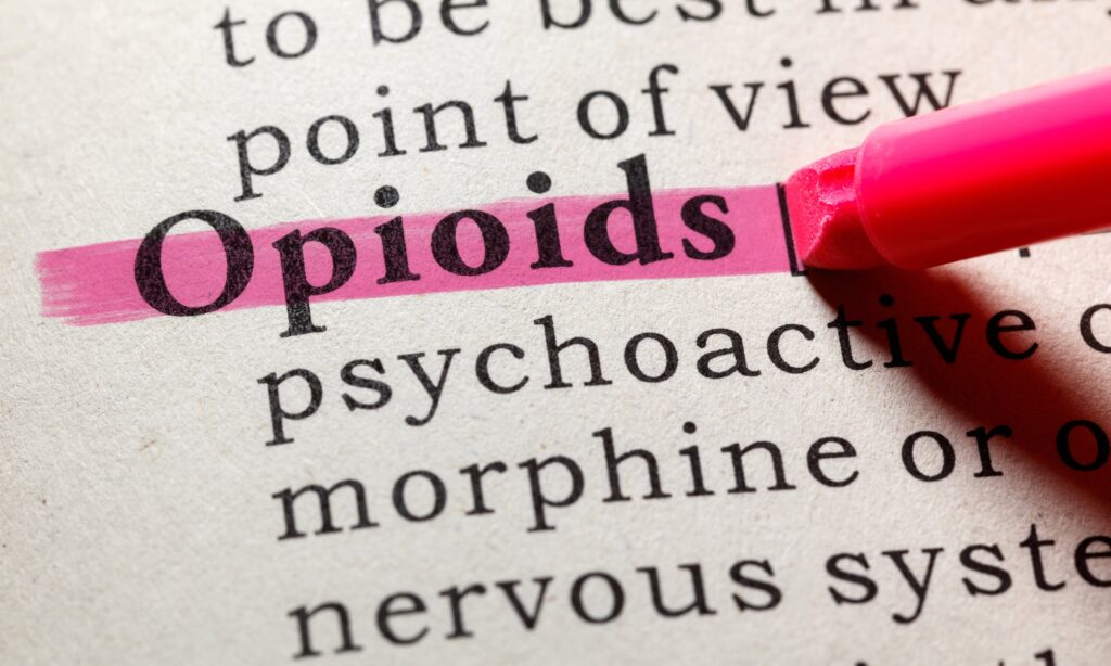 opioids written down and highlighted