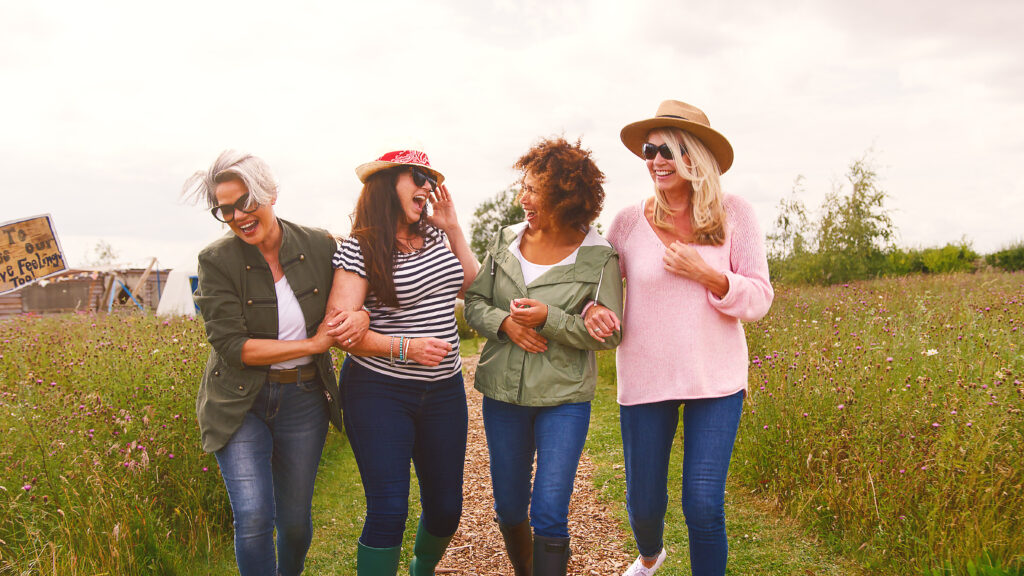 group of women walking
