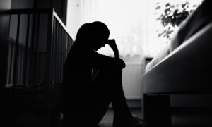 woman with postpartum depression