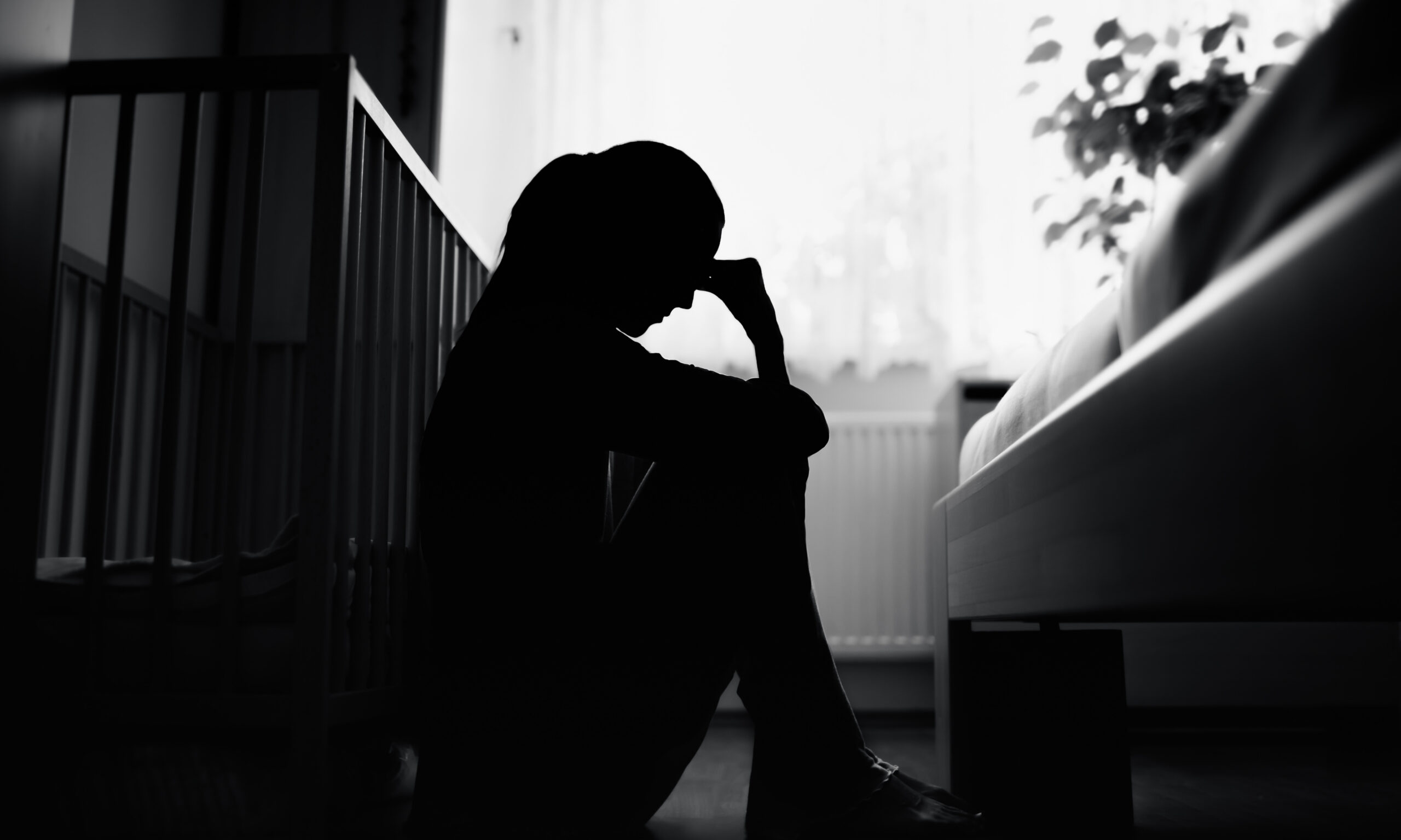 woman with postpartum depression