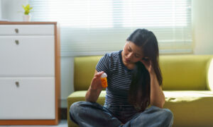 woman addicted to prescription drugs