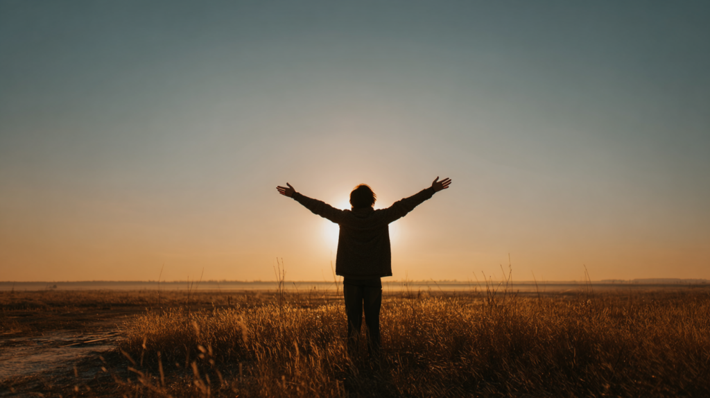 happy woman celebrating sobriety