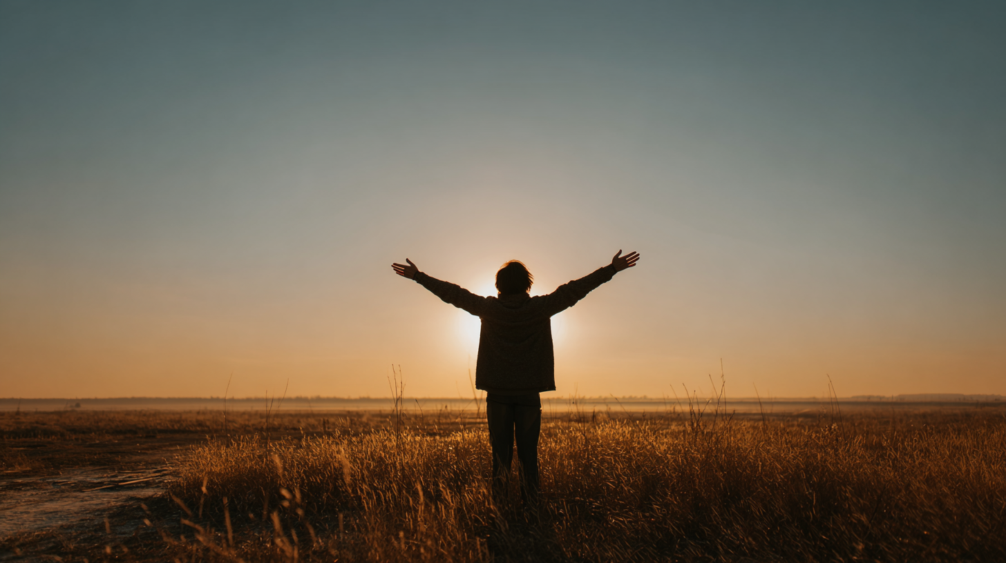 happy woman celebrating sobriety