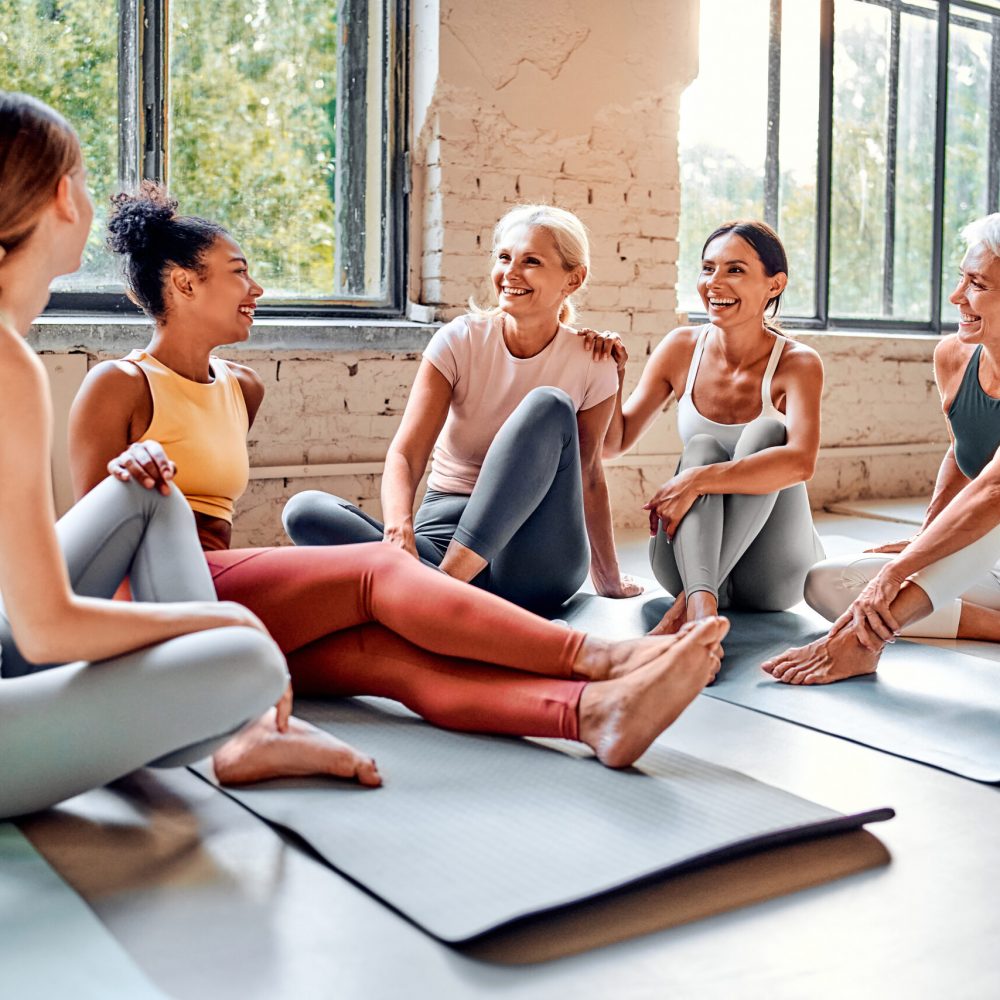 group of women exercising